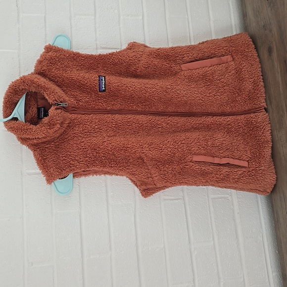 Patagonia Vest Womens M Los Gatos Fleece Deep Pile Faux Fur Full Zip Logo - Picture 3 of 12